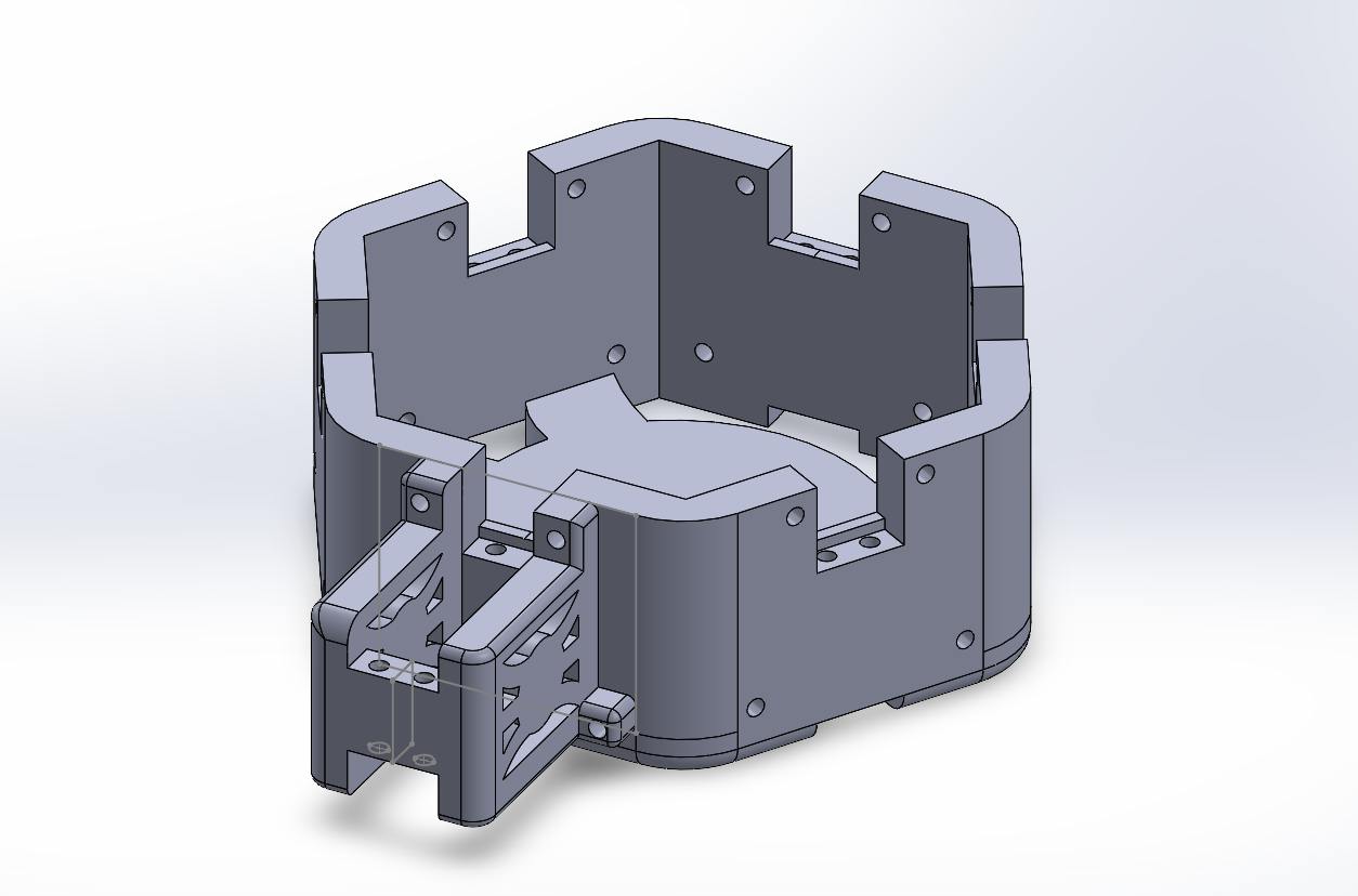 Hexapod body plate and electronics